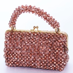 sac bronze en perles sac bronze en perles